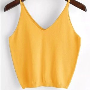 Yellow Crop Top! Super cute.